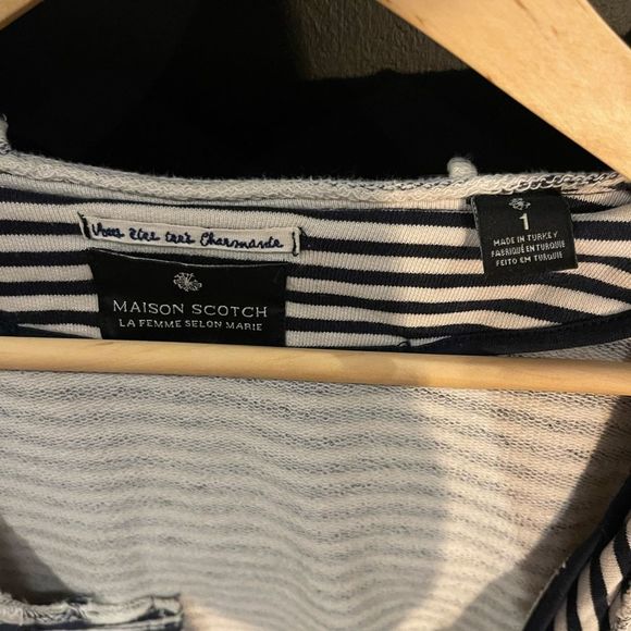 Maison Scotch One Button Stripped Jacket - Picture 3 of 4